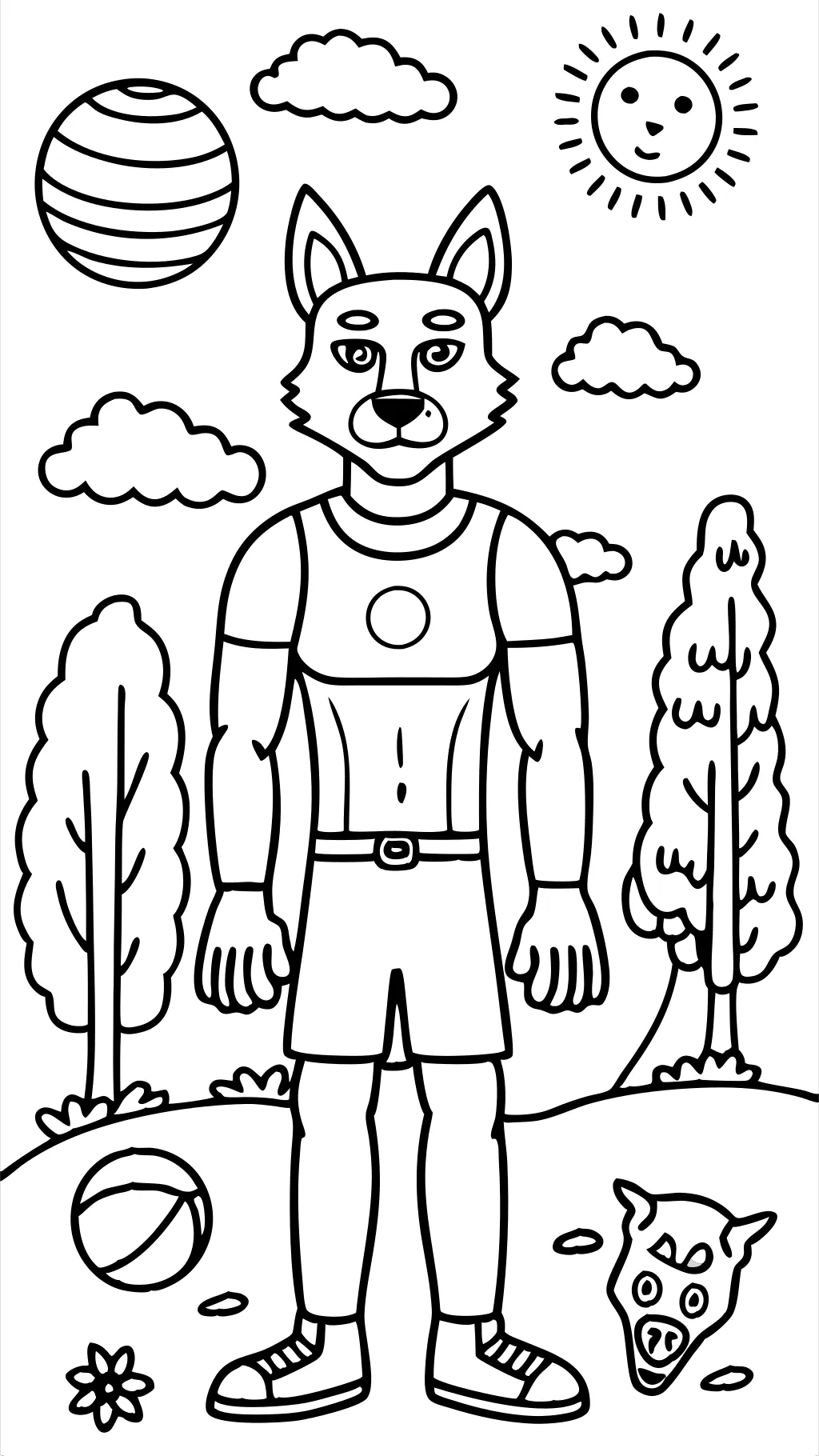 dogman coloring page